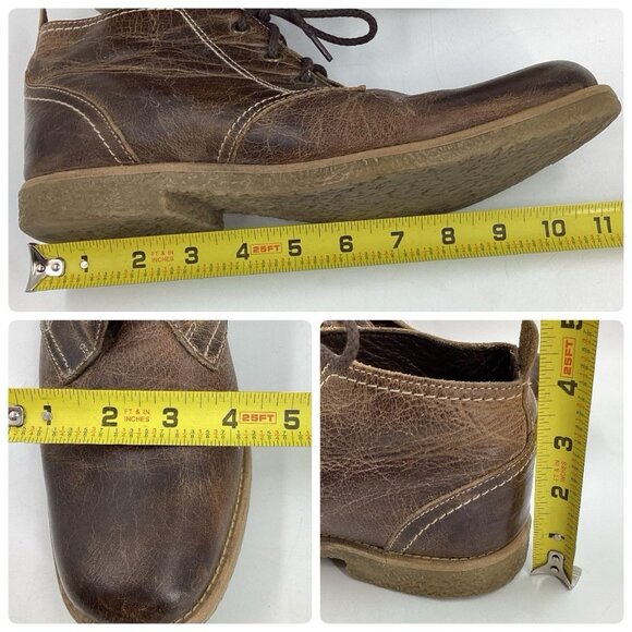 Bed Stu Mens Bench Made Distressed Brown Leather Chukka Boots Lace Up Size 8 main image 4